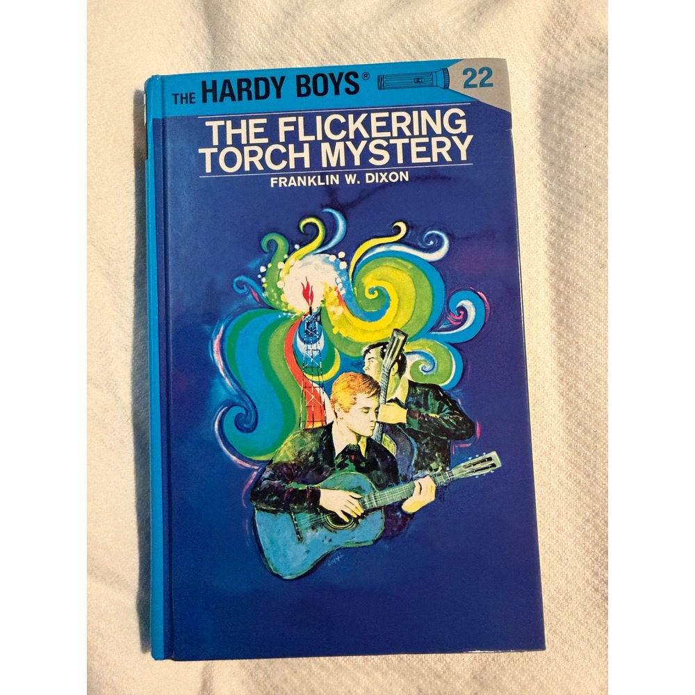 The Hardy Boys The Flickering Torch Mystery Blue OS Kids Vintage Hardcover Book